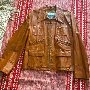 Vintage Men’s Leather Jacket Size 42